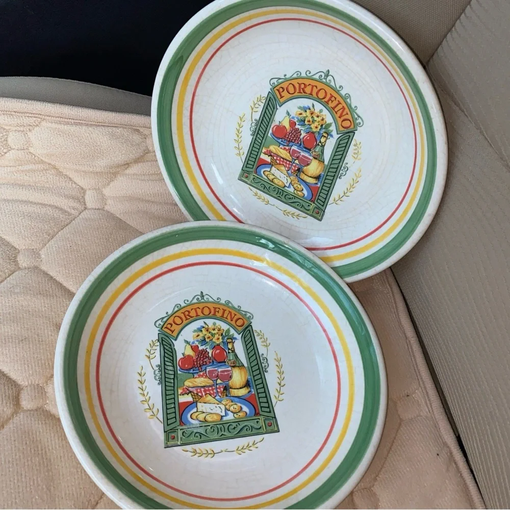 Vintage Himark Portofino Ceramic Pasta Bowl Set Of 2‎ crafted in Italy *READ